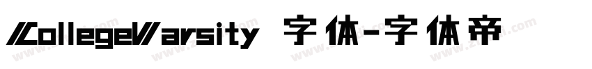 CollegeVarsity 字体字体转换